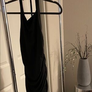 Elegant Black Halter Dress